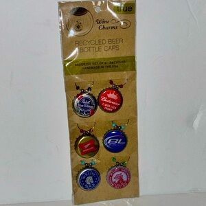 Recycled Beer Bottle Caps Wine Charms